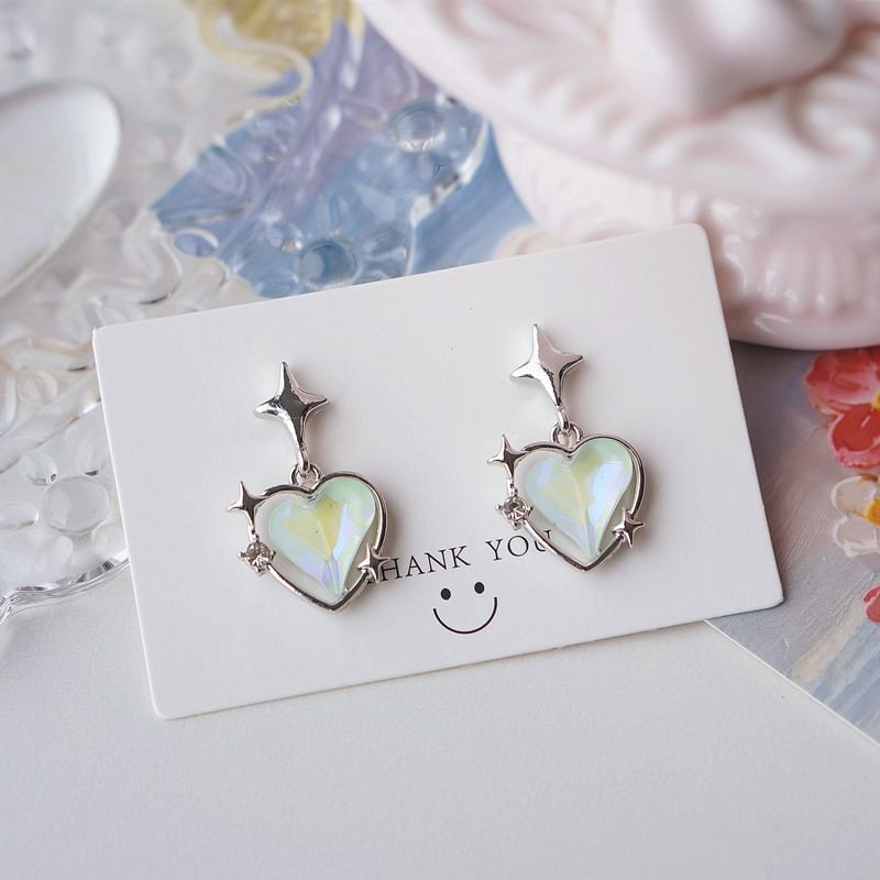 / On Heart Earring Drop Clip Star