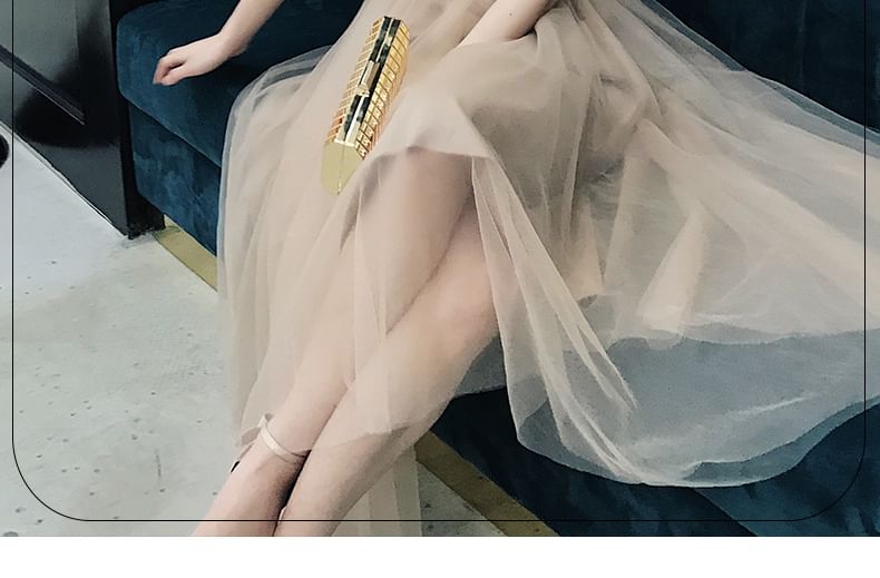 Sleeveless Plaid Fringed Trim Midi A-Line Dress