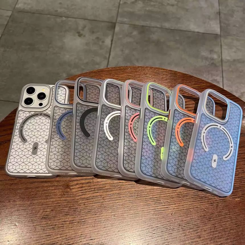 (Compatible Magnetic Phone Case Geometric MagSafe) with