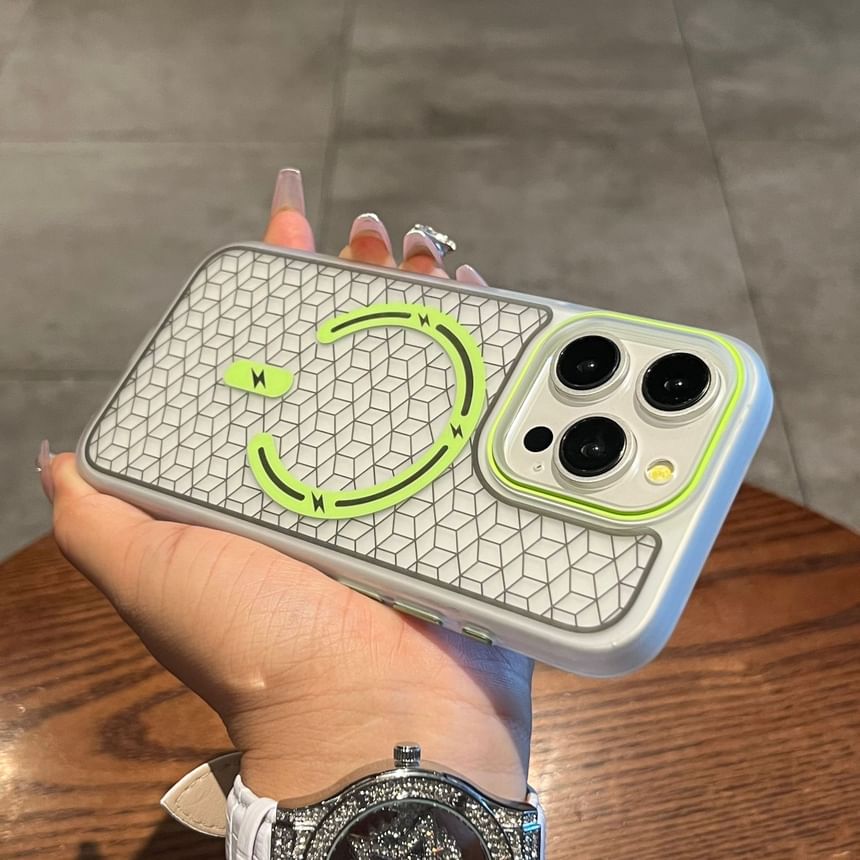 (Compatible Magnetic Phone Case Geometric MagSafe) with