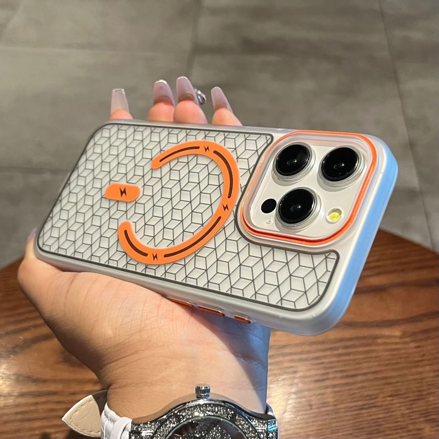 (Compatible Magnetic Phone Case Geometric MagSafe) with