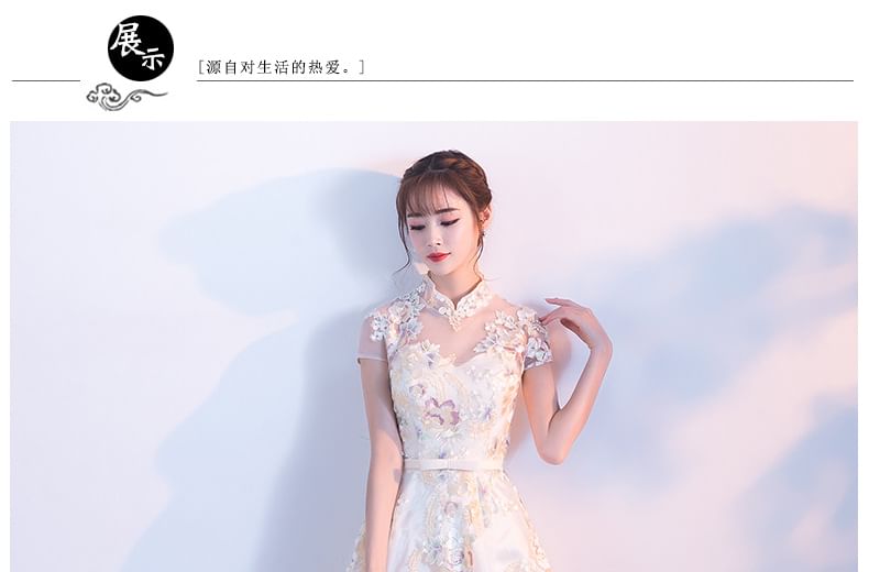 Floral Embroidered A-Line Qipao (Various Designs)