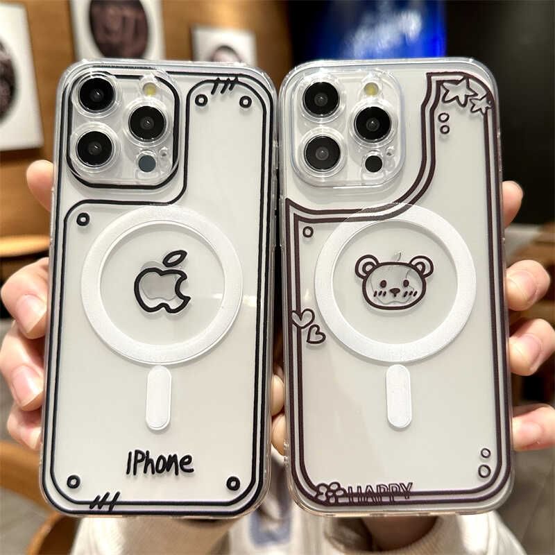 (Compatible MagSafe) Magnetic Phone Case Bear with