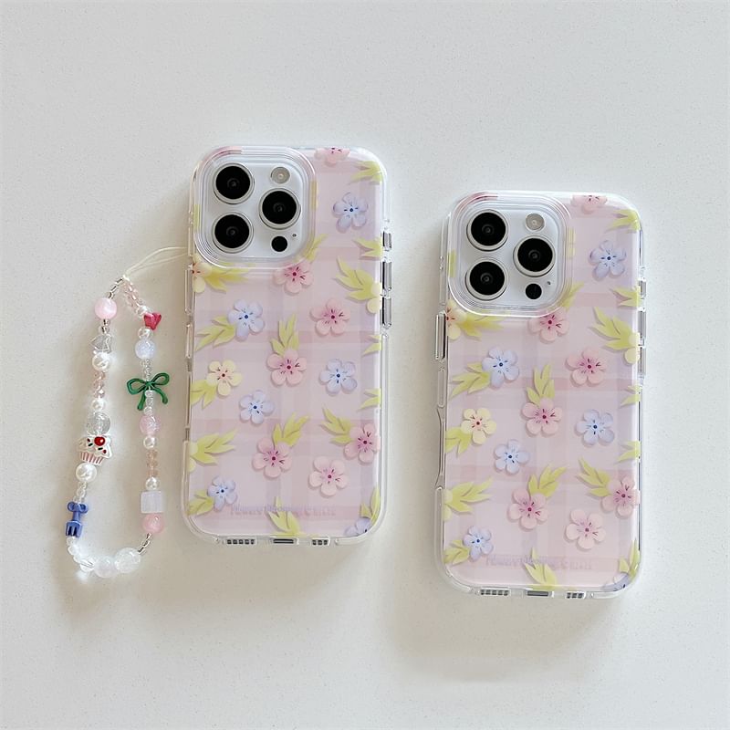 / Case Floral Phone Set Strap