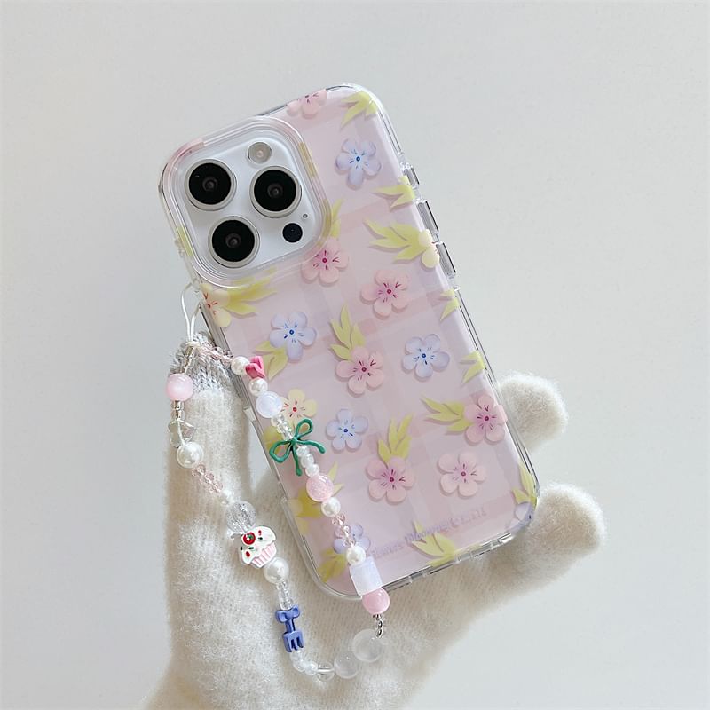 / Case Floral Phone Set Strap