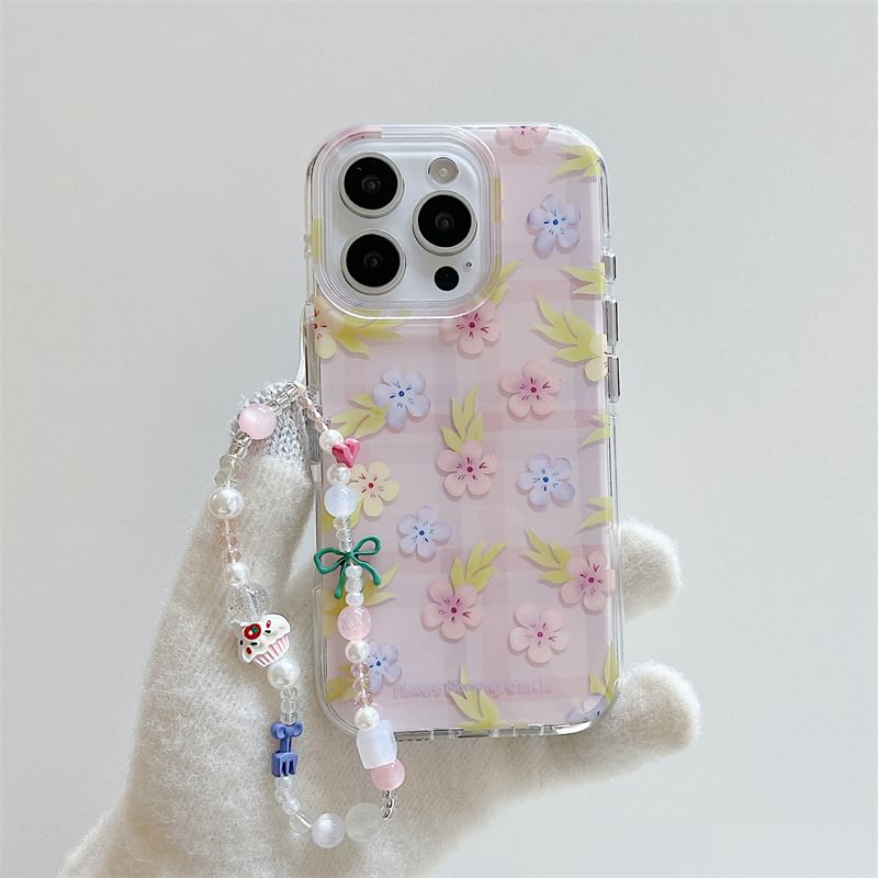/ Case Floral Phone Set Strap