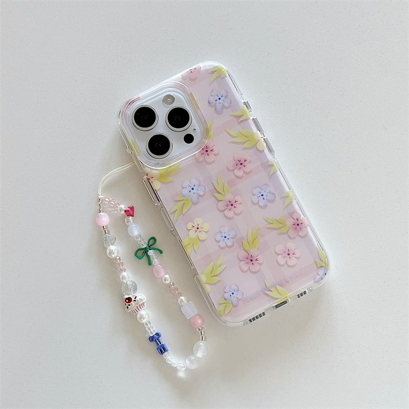 / Case Floral Phone Set Strap