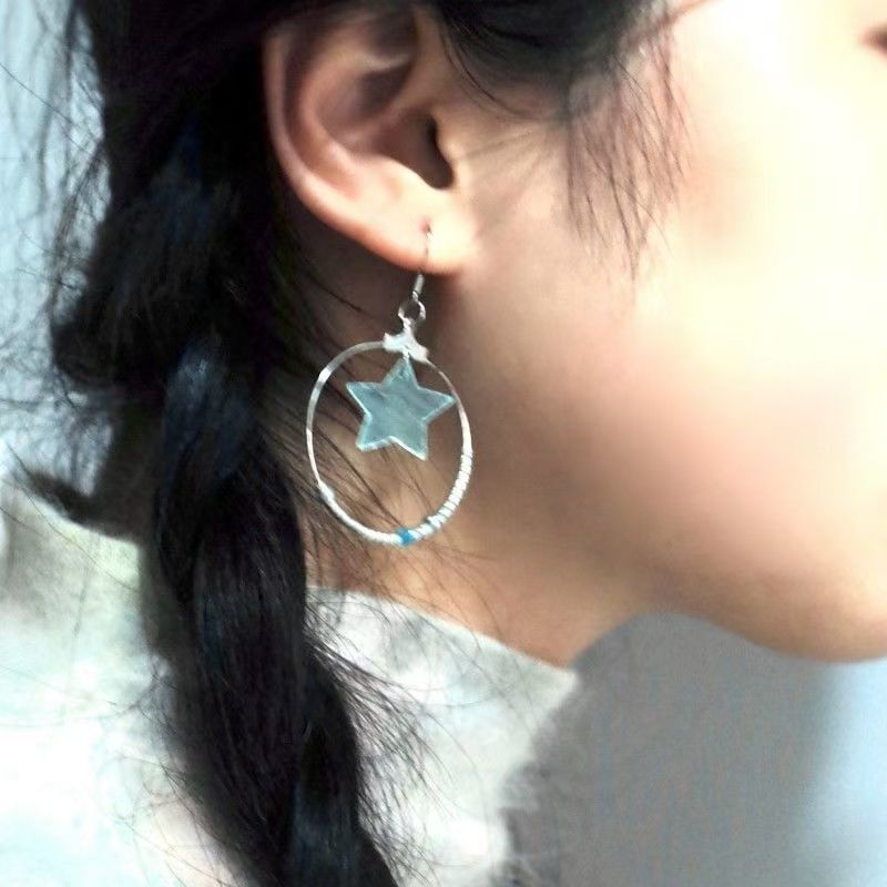 Star-Shaped Dangle Earring