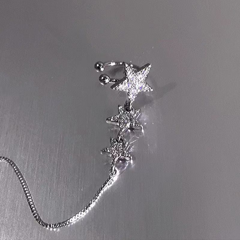 Earring Chained Cuff Star
