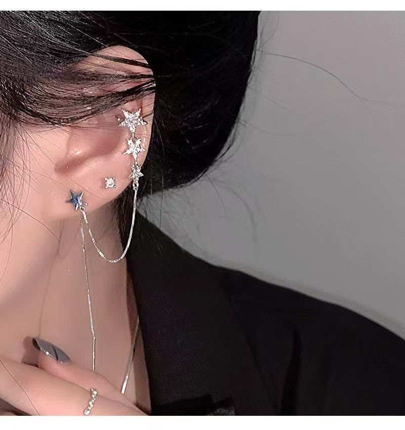 Earring Chained Cuff Star