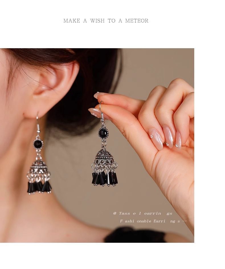 Gemstone Dangle Earring Beaded