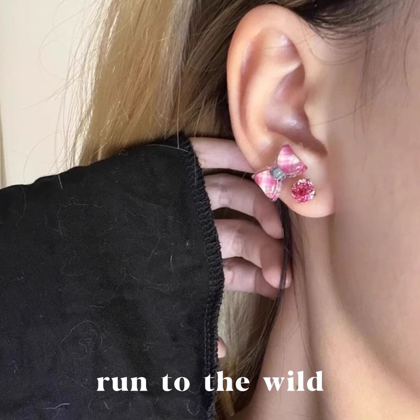 Alloy Rose Bow Earring