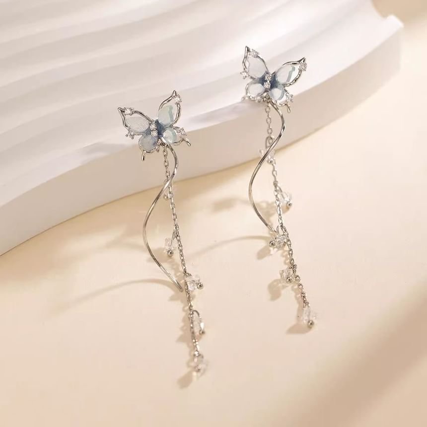Earring Butterfly Alloy Dangle