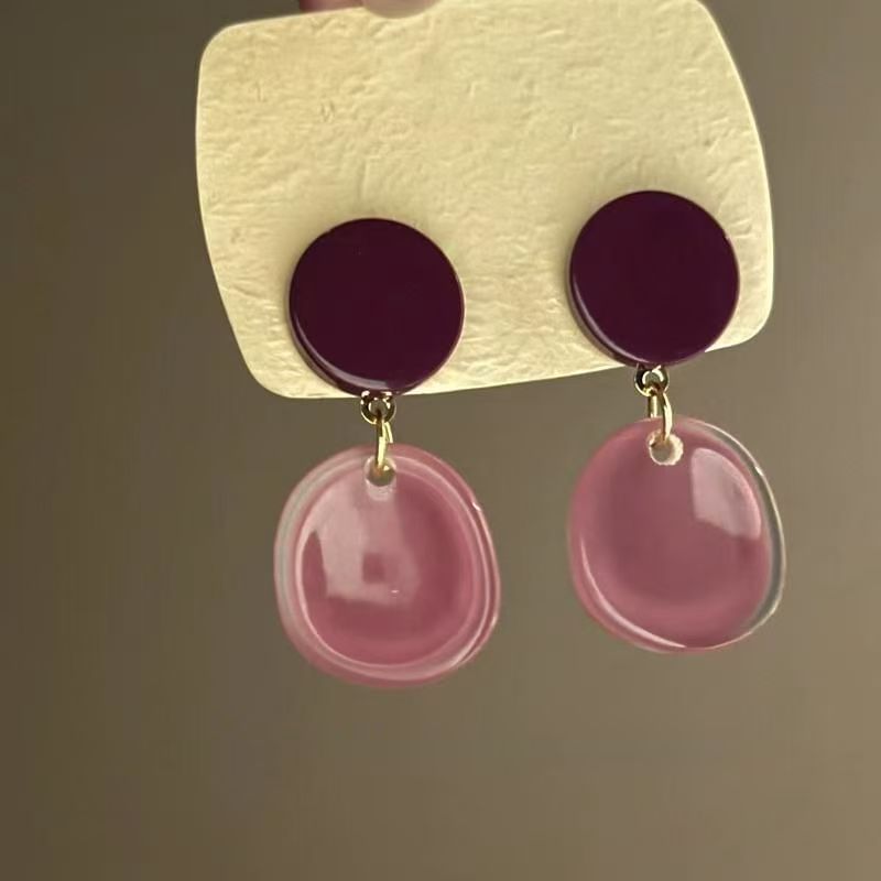 Earring Alloy Drop Acrylic