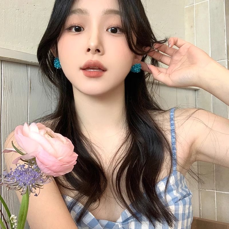 Earring Stud Rhinestone Alloy