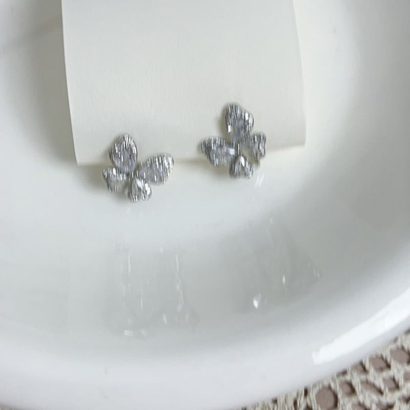 Butterfly Rhinestone Stud Earring