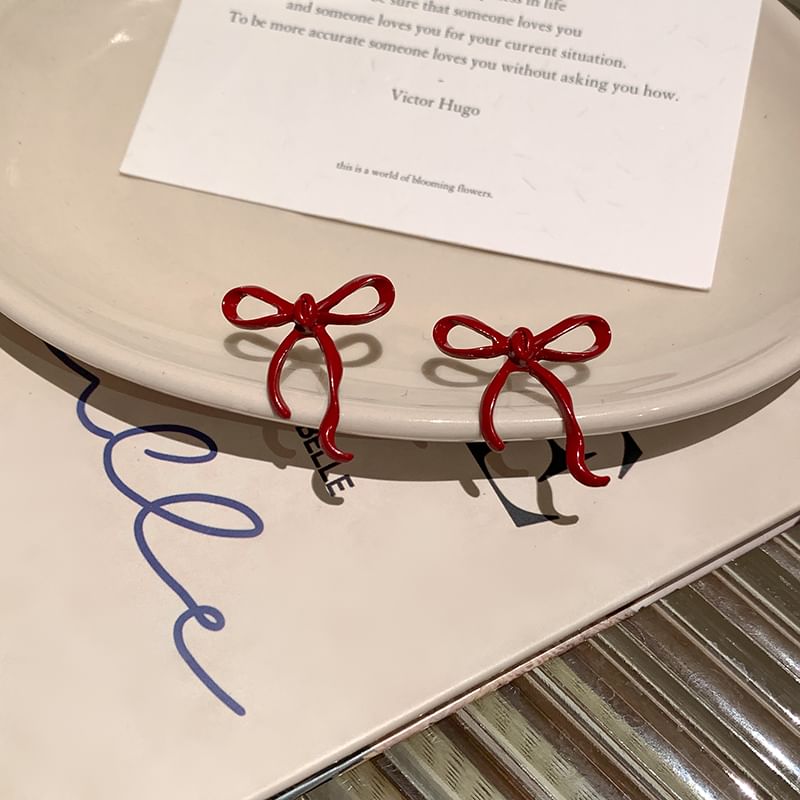 Earring Silver Sterling 925 Stud Bowknot