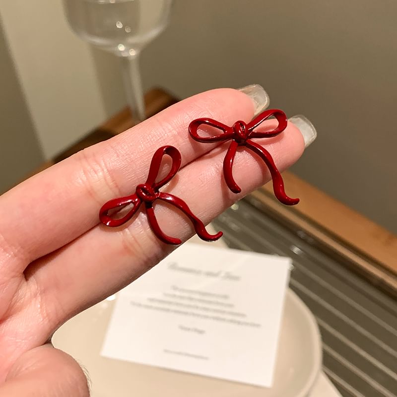 Earring Silver Sterling 925 Stud Bowknot