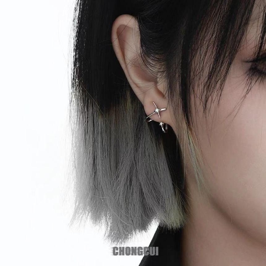 Earring Stud Star Alloy