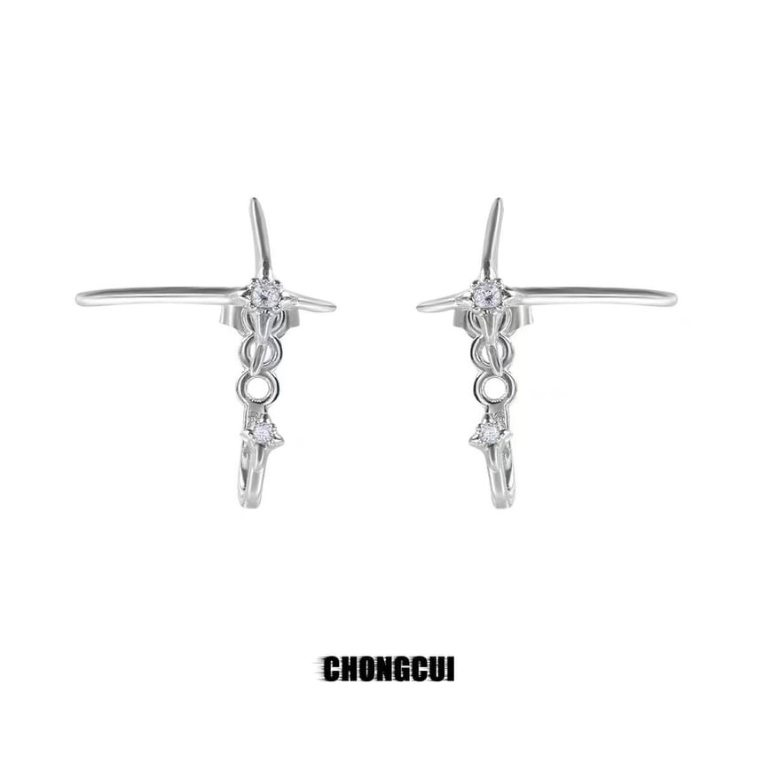Earring Stud Star Alloy
