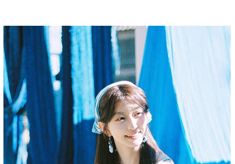 Drop Earring Tie Dye Geometry