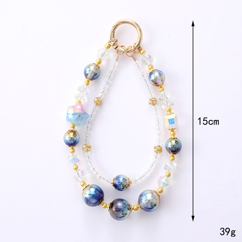 (Various Star Designs) Faux Strap Phone Bead Crystal Layered