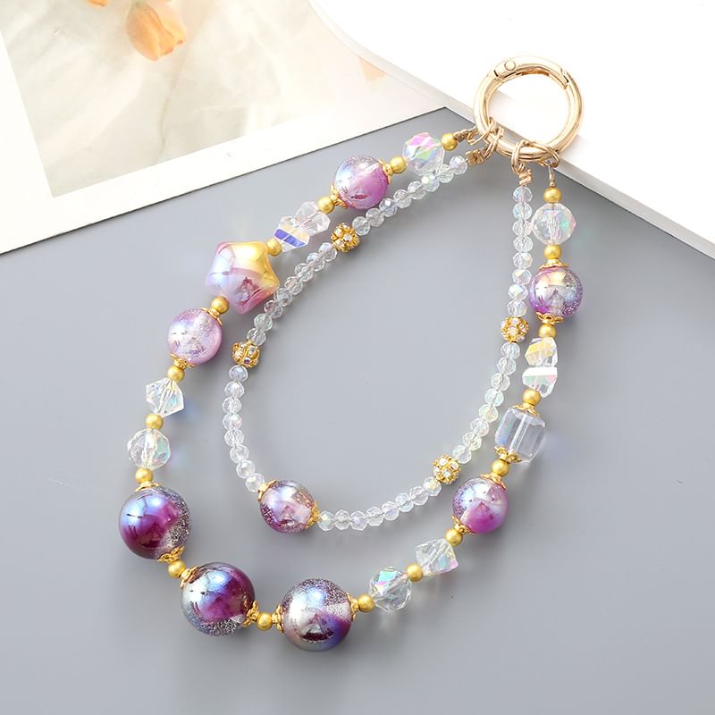(Various Star Designs) Faux Strap Phone Bead Crystal Layered