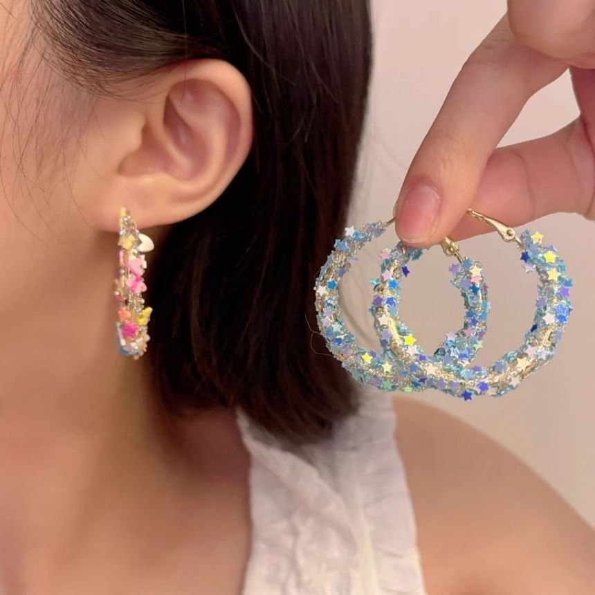 Hoop Alloy Earring Butterfly