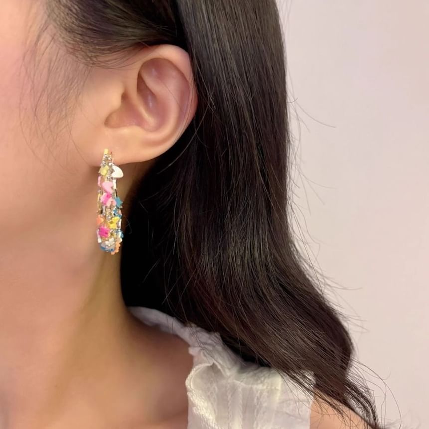 Hoop Alloy Earring Butterfly