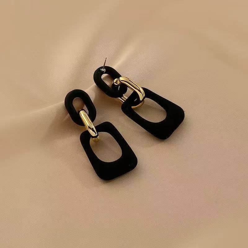 Geometric Dangle Acrylic Alloy Earring