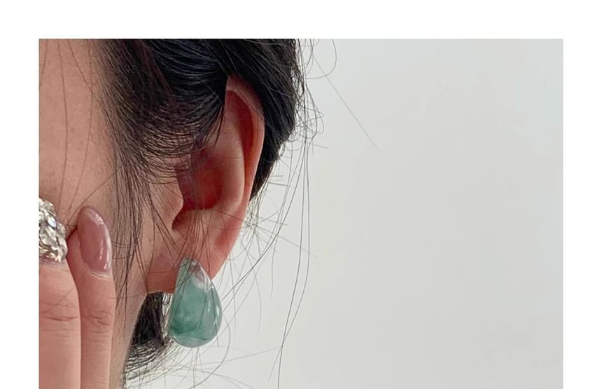 Leverback Drop Glazed Water Earring