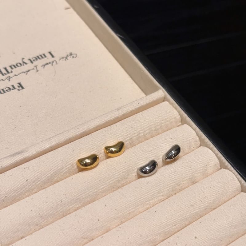 Stud Silver Bean Earring 925 Sterling