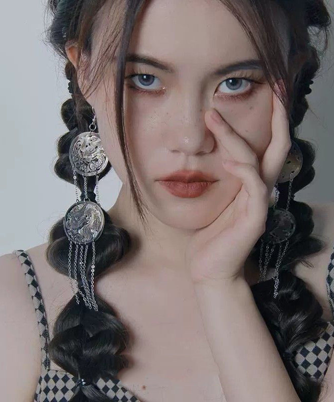 Earrings Silk Loose Sterling Tassel Silver Drop Single