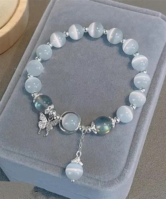 Zircon Alloy Cat's Butterfly Stone Bracelet Silk Modern Eye Charm