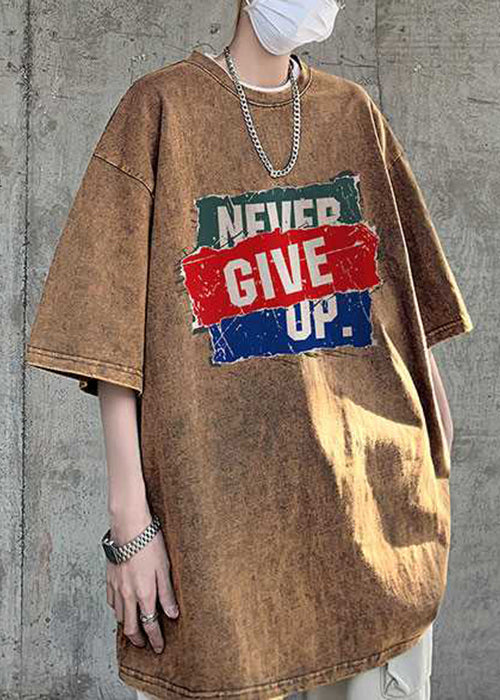 Purple Half Men Shirts New Sleeve Cotton Print T Oversized