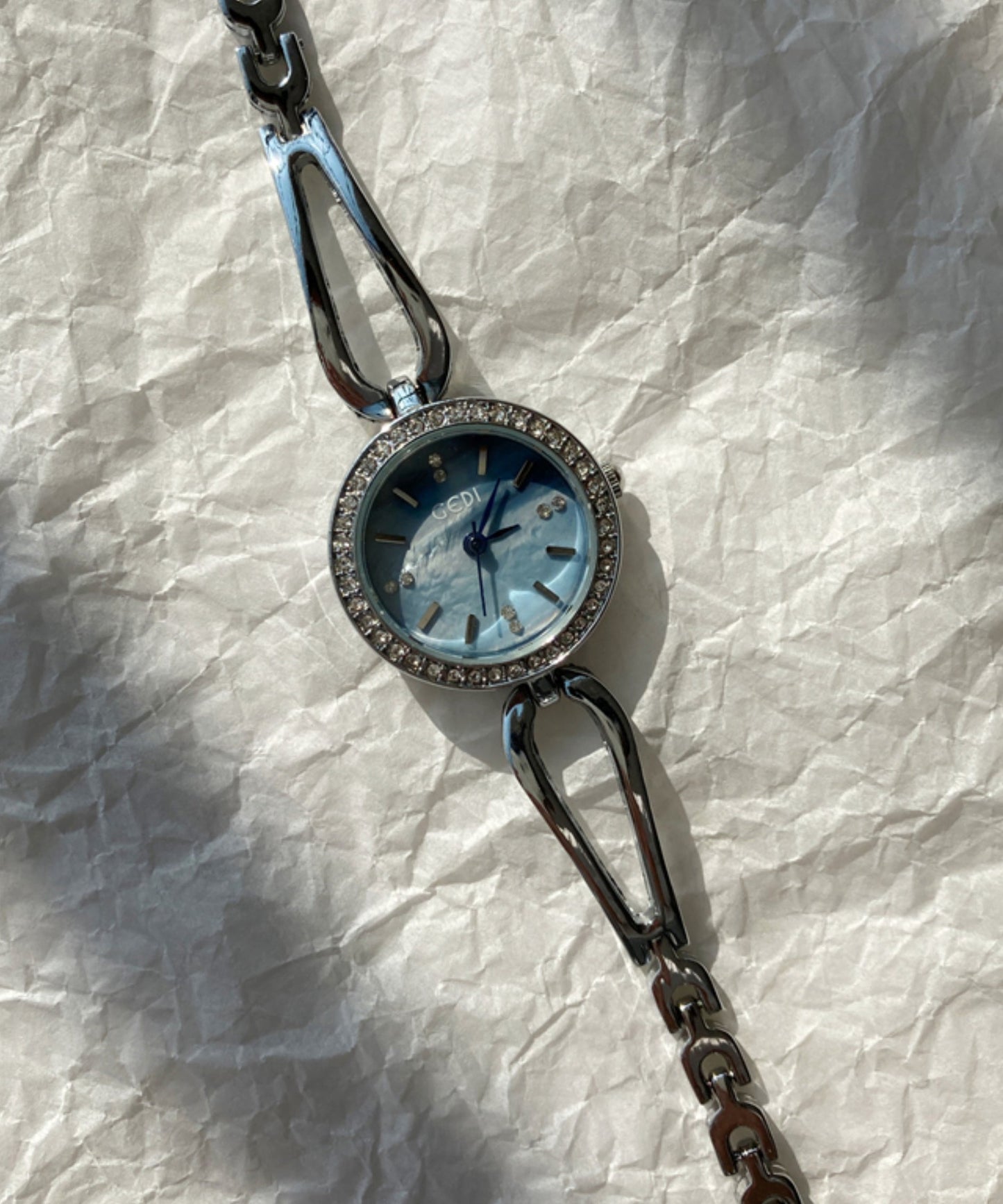 Zircon Watches Blue Quartz Alloy Movement Novelty