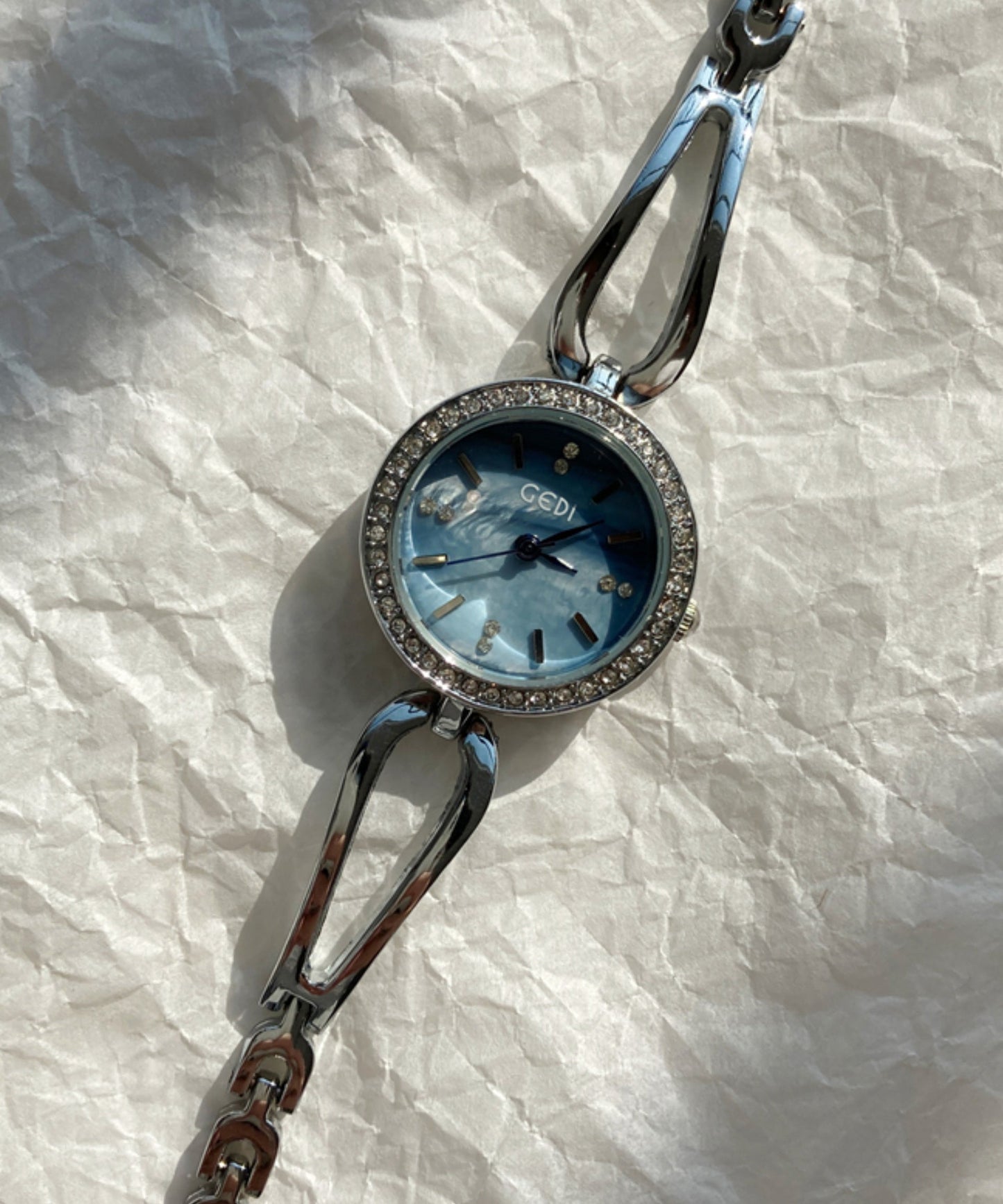 Zircon Watches Blue Quartz Alloy Movement Novelty