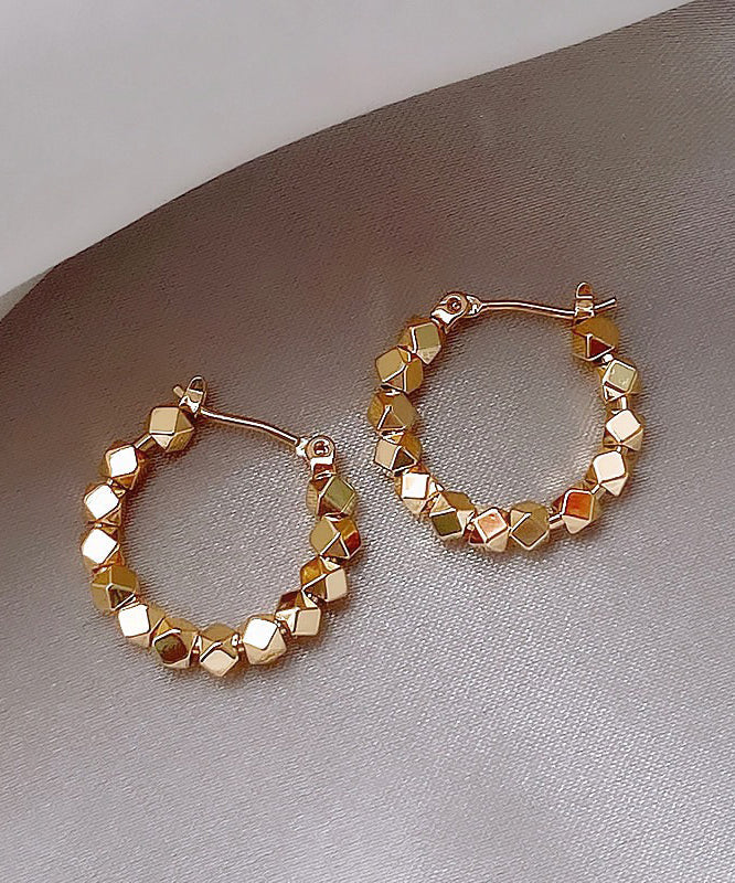 Earrings Original Silver Copper Gold Overgild Broken Hoop Design