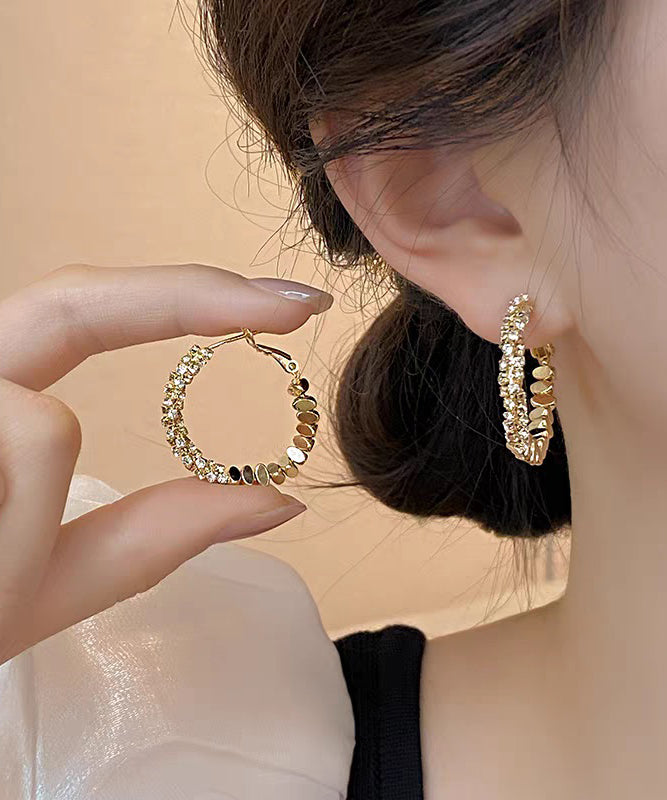 Earrings Original Silver Copper Gold Overgild Broken Hoop Design