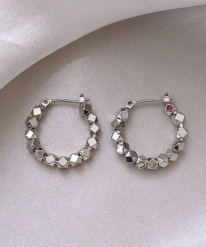 Earrings Original Silver Copper Gold Overgild Broken Hoop Design