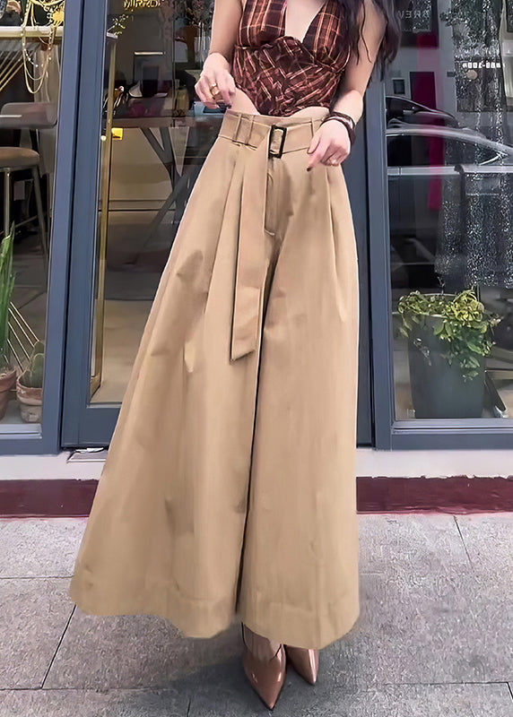 Waist Khaki Cotton Pants Fall Skirt Solid High Design Original