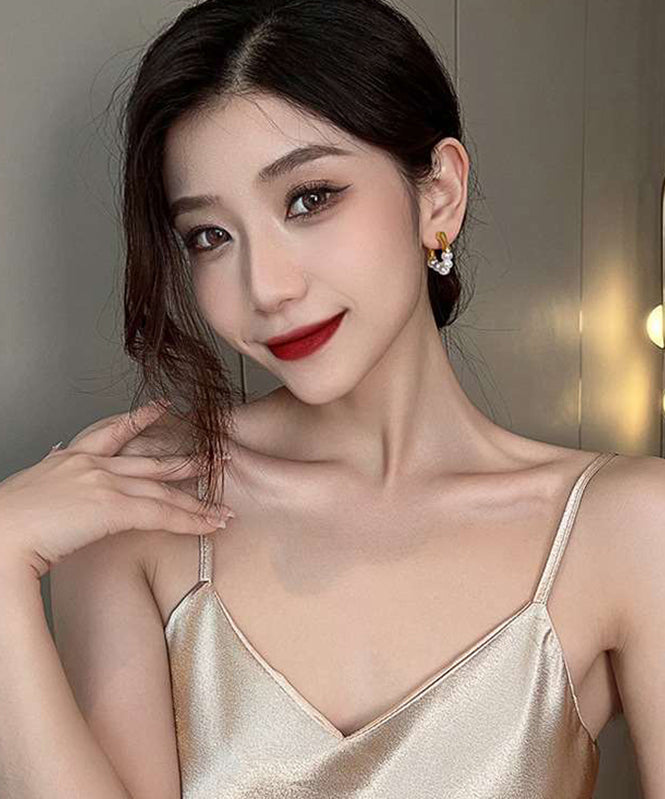 Design Pearl Original Alloy White Earrings Hoop