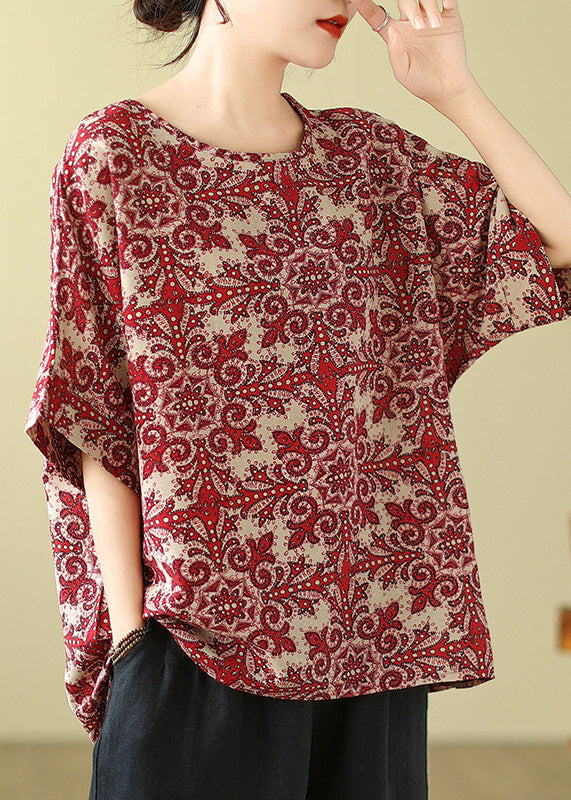 Summer Black Plus Size T Print Shirt