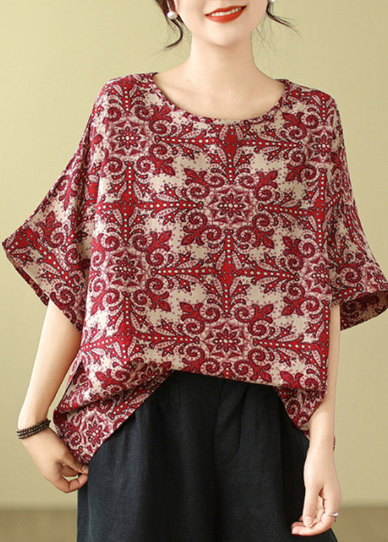 Summer Black Plus Size T Print Shirt