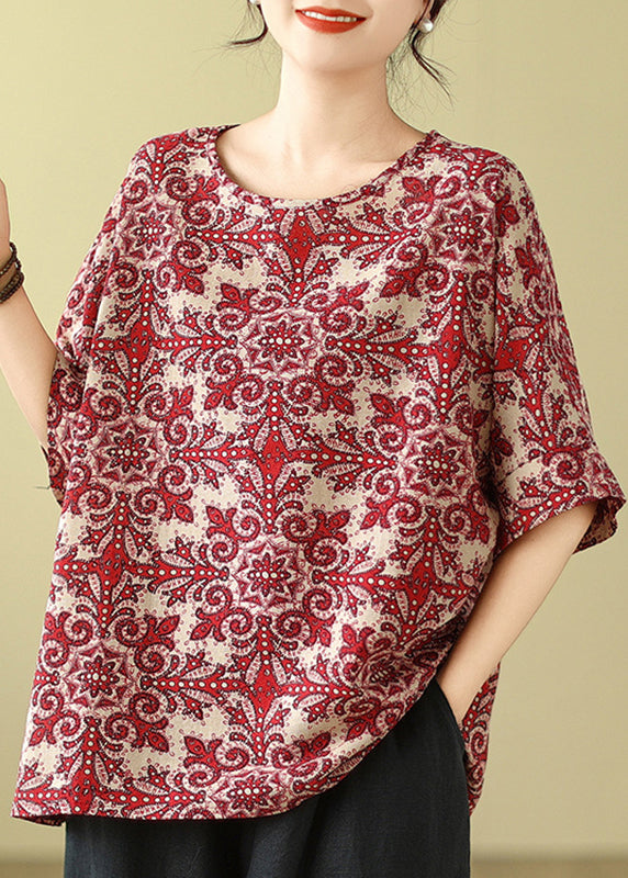 Summer Black Plus Size T Print Shirt