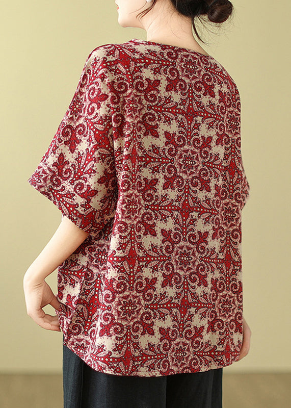 Summer Black Plus Size T Print Shirt