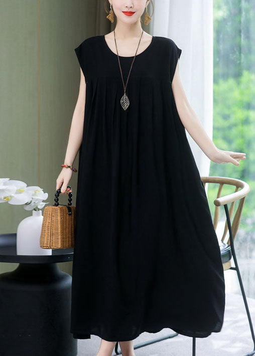 Plus Dress Wrinkled Size Green Patchwork Summer O Cotton Neck