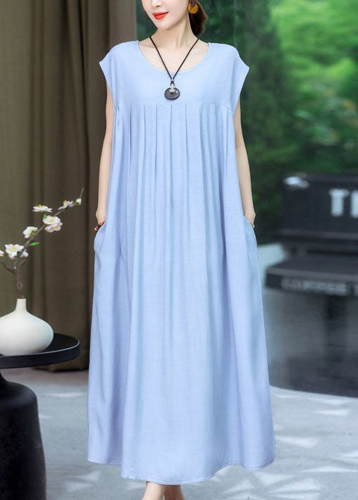 Plus Dress Wrinkled Size Green Patchwork Summer O Cotton Neck