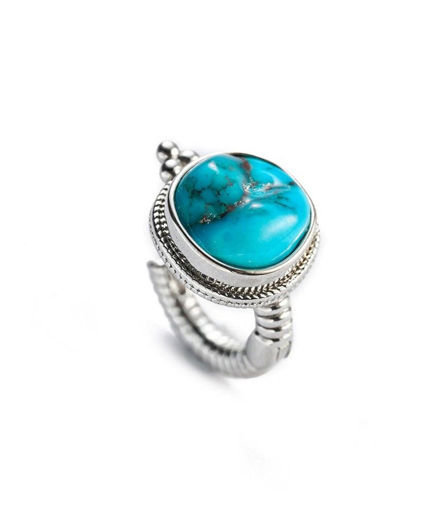 Silk Stud Turquoise Simple Sterling Earrings Silver