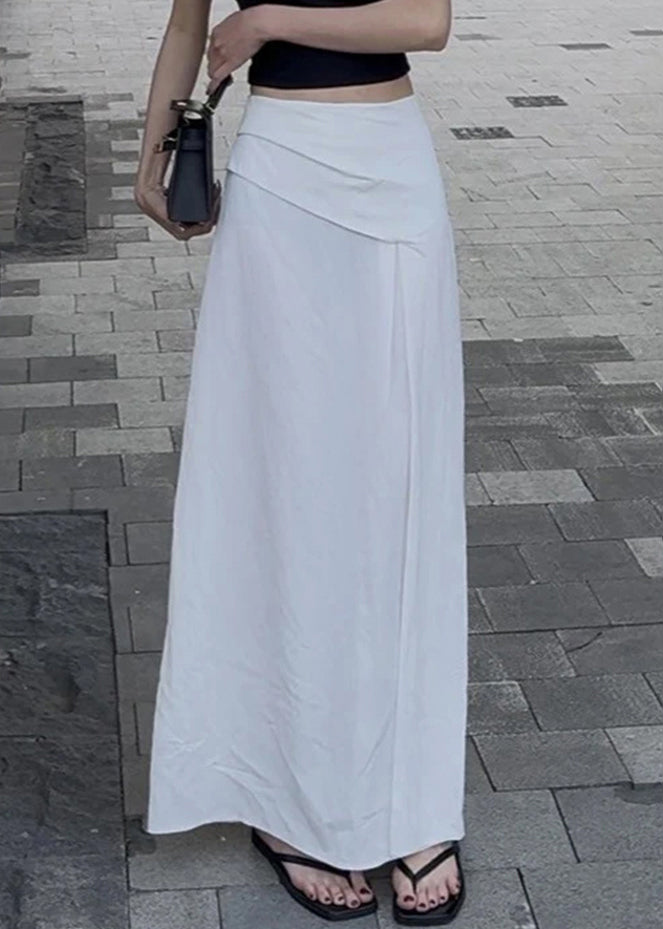 Fit Waist Side Black Slim High Summer Cotton Open Skirts